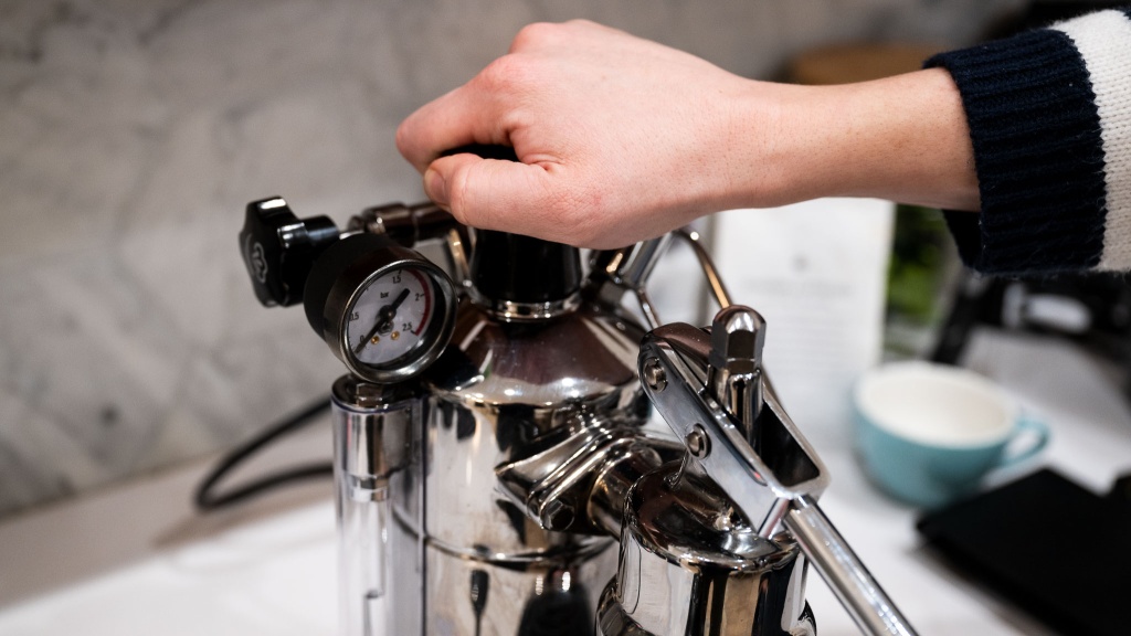 la pavoni - cranking open the water tank cap. nearly every function on the la...