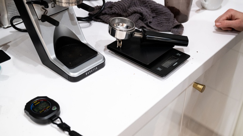 gaggia classic evo pro - we weighed each puck and timed every shot we pulled.