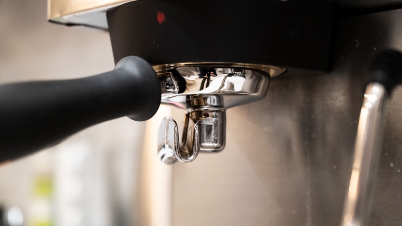 rancilio silvia - extreme close up of where all of the magic happens.