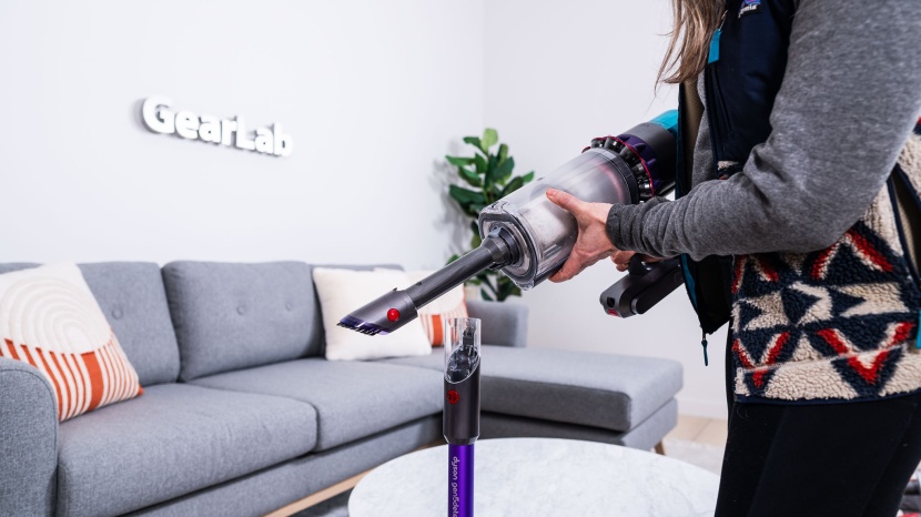cordless stick vacuum - the dyson gen5 has a hidden brush tool when removing the main hose...