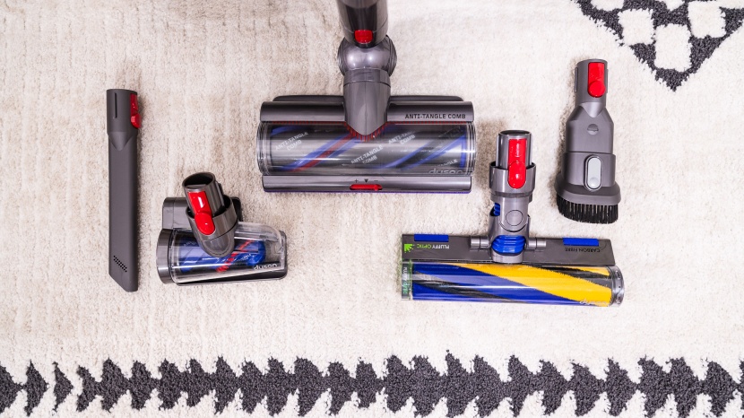 cordless stick vacuum - dysons tend to come with a quiver of attachments, increasing their...