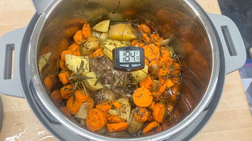 instant pot duo - the meat was juicy but chewier compared to the meat prepared in...