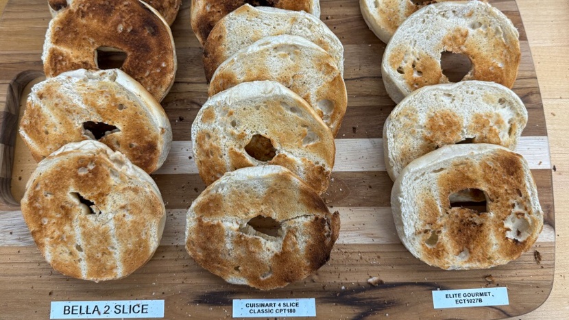 bella 2 slice auto shut off - the bella 2 slice offered decent bagel-toasting performance.