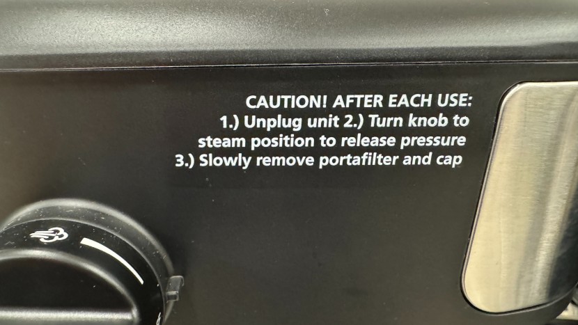 mr. coffee 4-shot steam espresso - read it for yourself. these instructions are printed next to the...