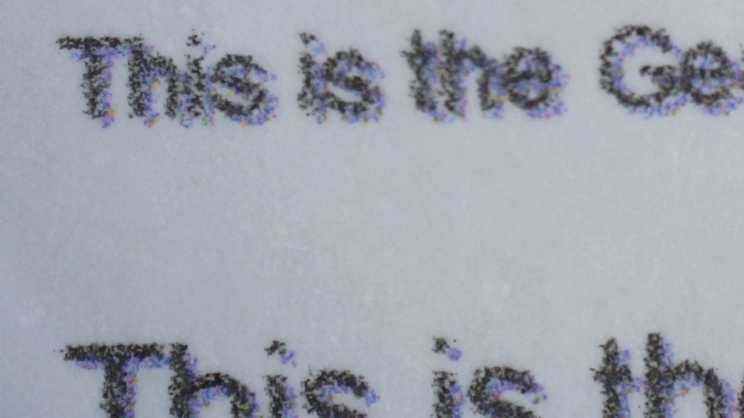 the text produced by this printer is barely legible.