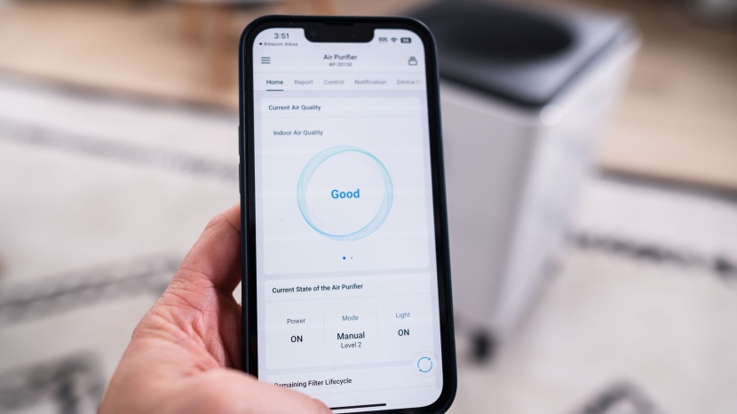 thanks to the app, you can view the air quality of your home from...
