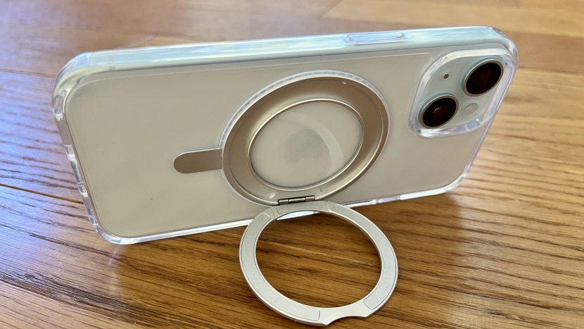 the magnetic ring kickstand on the tauri 360 makes the case...