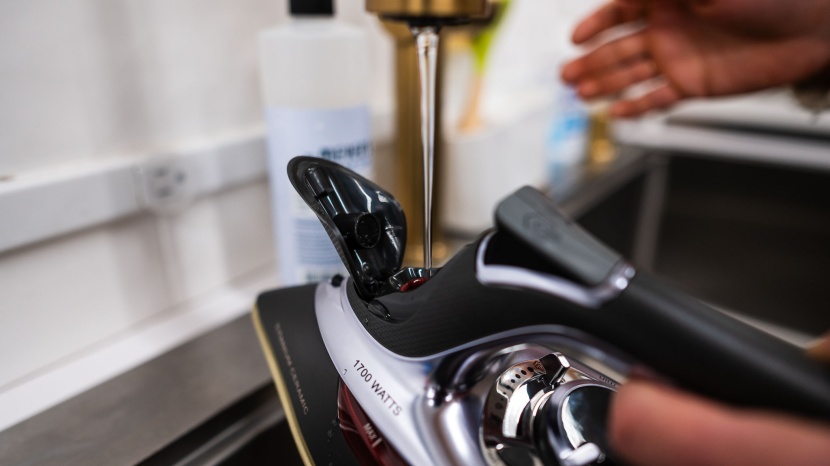 chi professional 13101 - this iron has one of the broadest water ports, making it way easier...