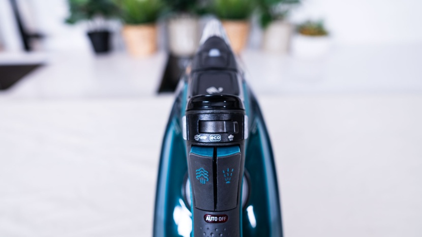 rowenta pro master xcel dw8360u1 - this iron's button design makes it a little too easy to accidentally...