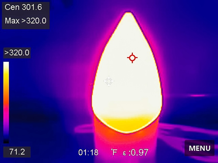 chi professional 13101 - the chi loses heat near the lower end of the plate.