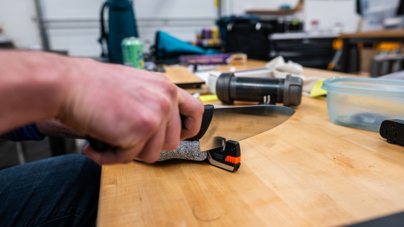 in order to keep our results fair, we standardized the type of knife...