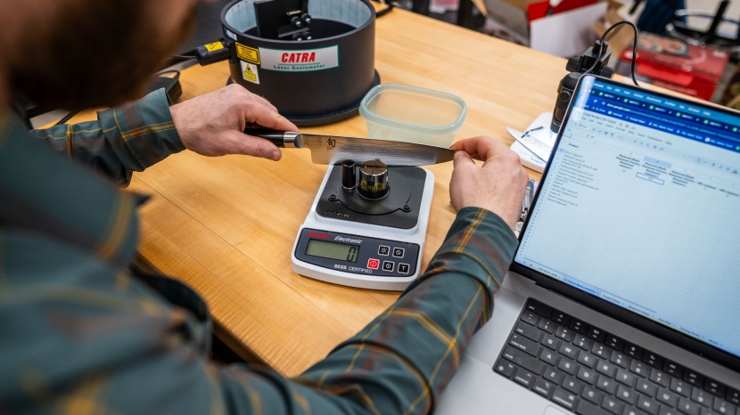 chef knife - not only did we test how well each knife cuts, we also measured...