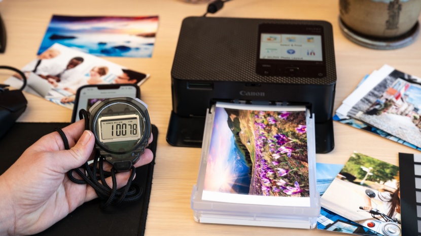 photo printer - the canon selphy takes an average amount of time to print.