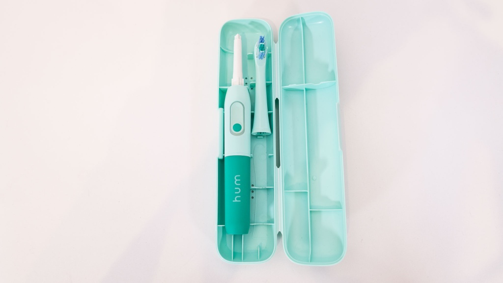 hum by colgate battery powered - we like the included travel case for the hum, but you do have to...