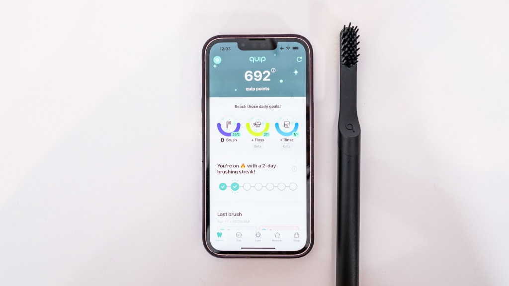 quip smart - the quip smart will track your hygiene habits through its smart app.