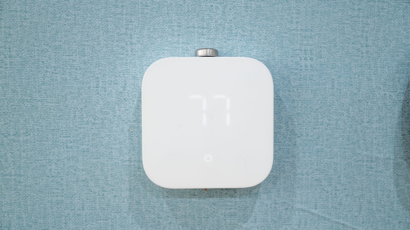 amazon smart thermostat - a temperature-sensing data logger records the room temperature so we...