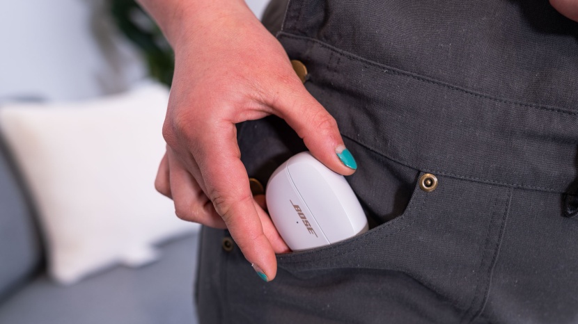 bose ultra open - the open ultra case is compact enough to fit in pockets.