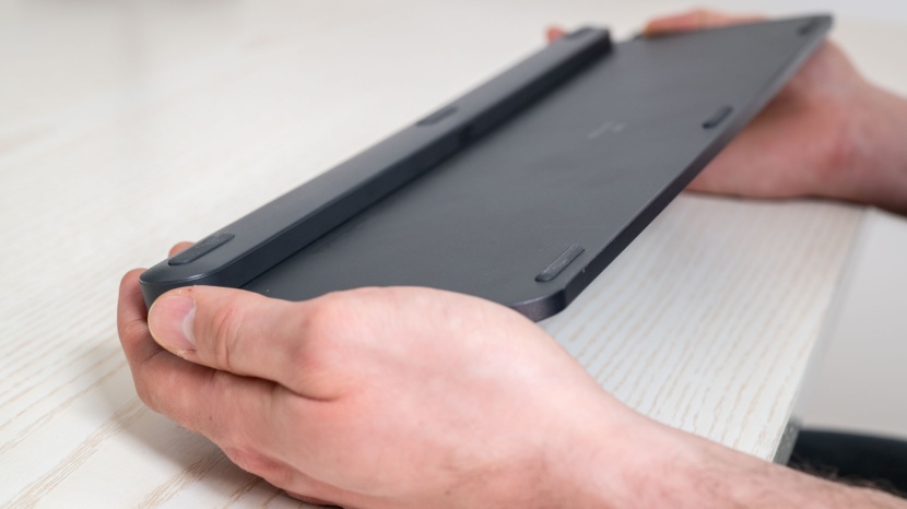 logitech mx keys s - the mx keys s is a super thin keyboard with a back stand that angles...