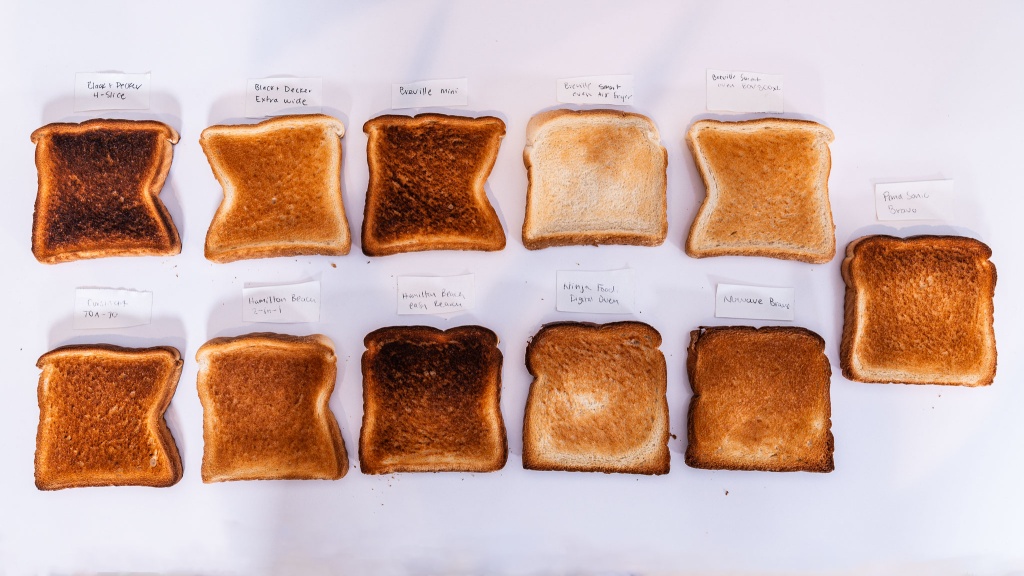 toaster oven - we turned every toaster on medium to see how evenly they toasted. of...