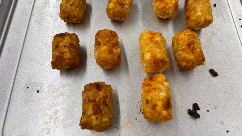 hamilton beach easy reach 4-slice - though we could only prepare a single serving of tots due to the...