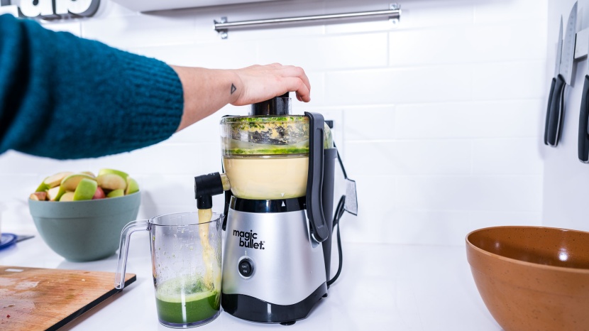 juicer - the magic bullet mini did great with soft produce, especially...