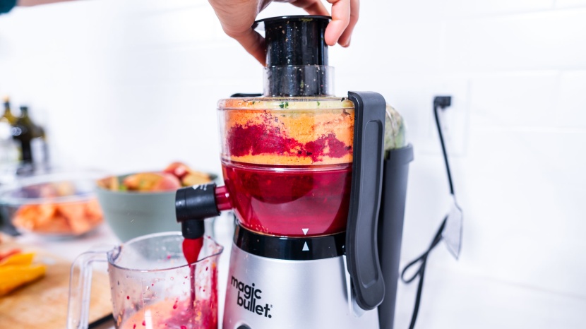 magic bullet mini - it&#039;s fun to see the vibrant colors while juicing.