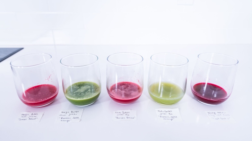 comparing the color and foaminess of juice blends made with...
