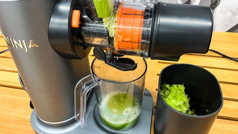 ninja never clog cold press - there was hardly any pulp or foam when juicing celery with the ninja...