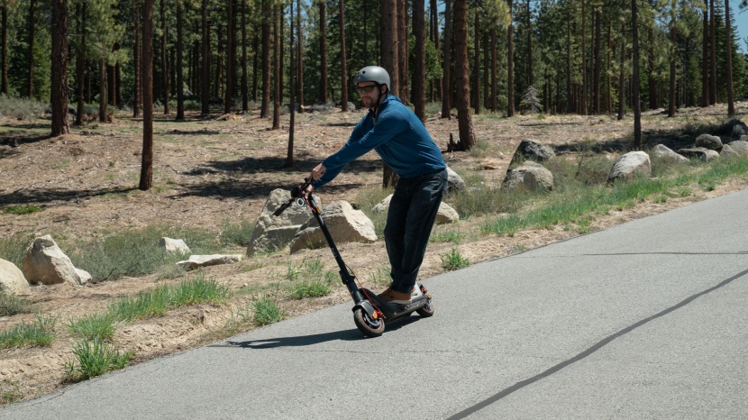 niu kqi3 max - we loved whipping around this fat-tired scooter.