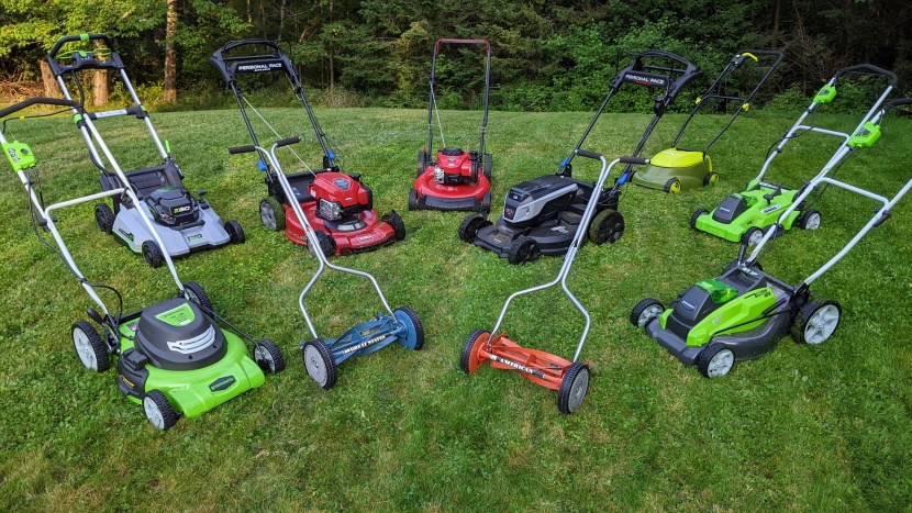 lawn mower - we test these lawnmowers side by side.