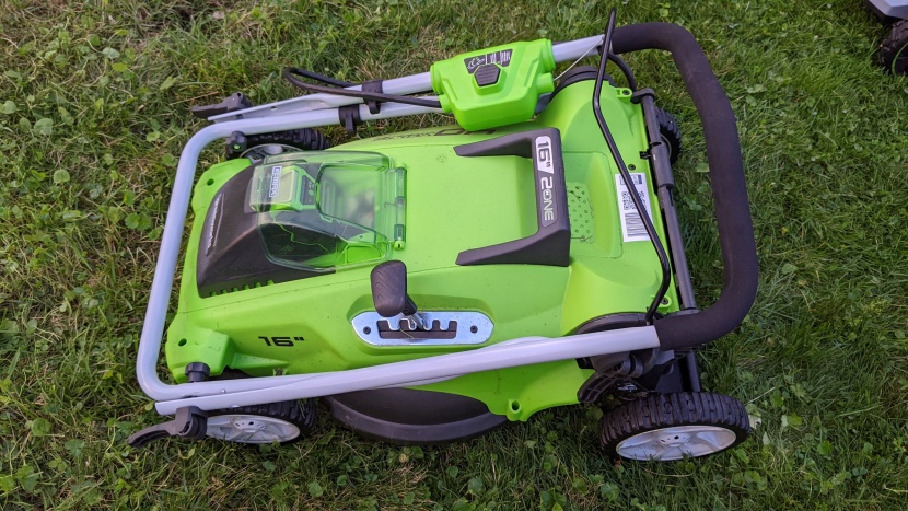 greenworks 25322 - the process of folding the mower for storage is clunkier than we'd...