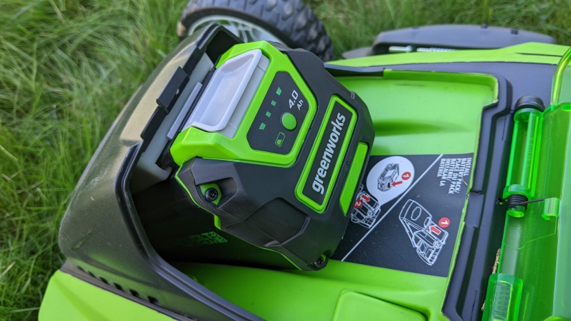 lawn mower - two batteries arrives with the greenworks 25223, affording it a...