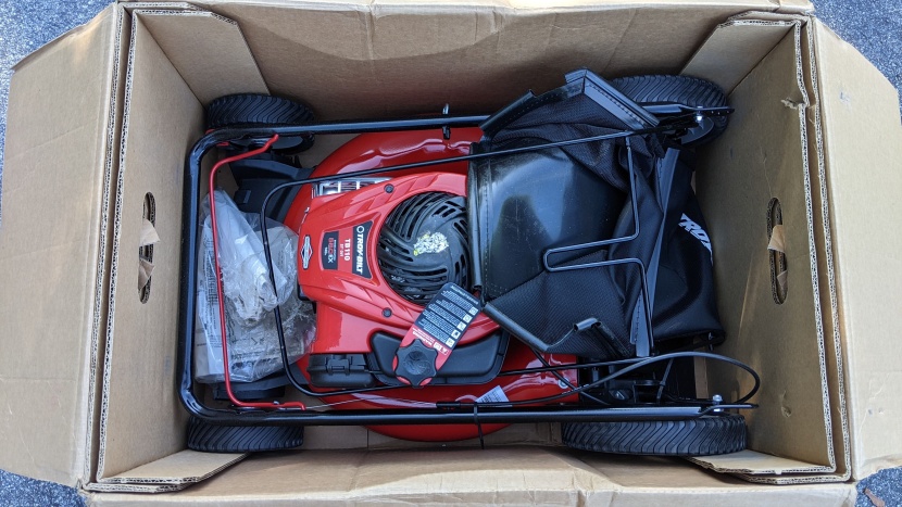 the lawn mower required minimal assembly. if ours had arrived with...
