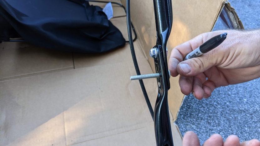 we had to improvise with spare parts to get the mower up and running.