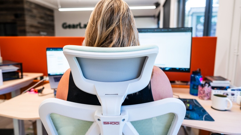 while the headrest is comfortable, one tester wished it could be...