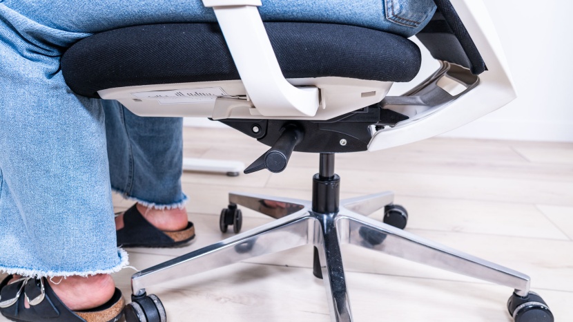 office chair - the cushion density is the cause. it tends to run a bit firm, an...