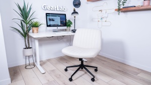 edx armless criss cross chair with wheels