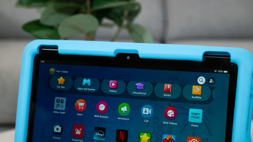 amazon fire hd 10-inch kids 2023 - the kids+ ready-to-go content is organized into categories at the...