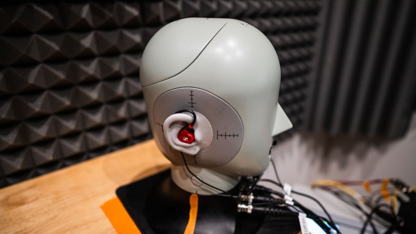 this is darwin, our bruel and kjaer 5128-b head. he records sound...