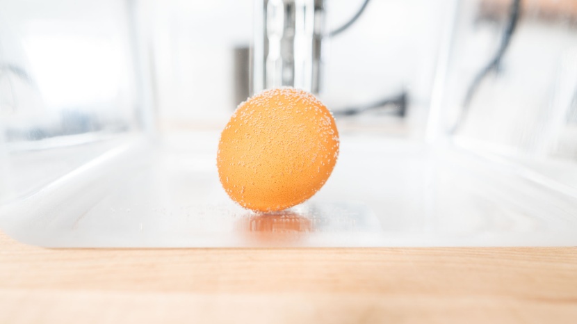 sous vide - each egg was cooked for the same amount of time at the same set...