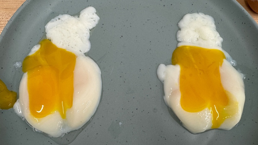 sous vide - our evaluation showed that a few eggs met our exact expectations...