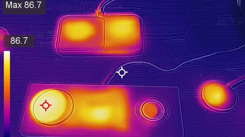 wireless charger - in addition to our primary testing metrics, we used a thermal camera...