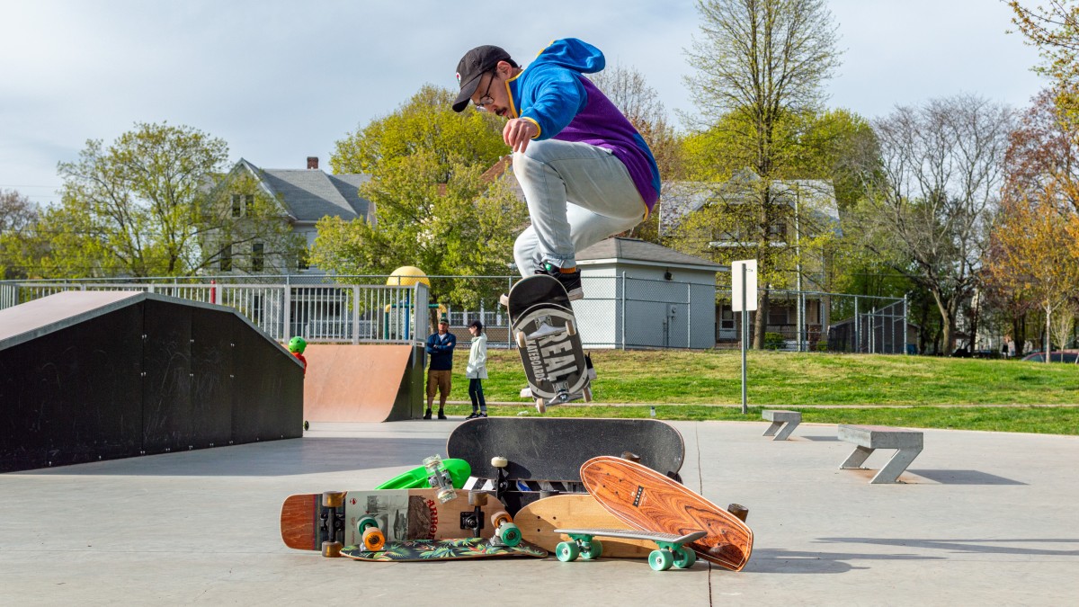 Best Skateboard Review (Jackson ollieing over all the skateboard completes with the Real complete.)