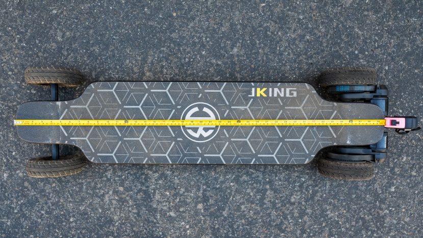 electric skateboard - deck length is hard to judge from a manufacturers photo, so we...