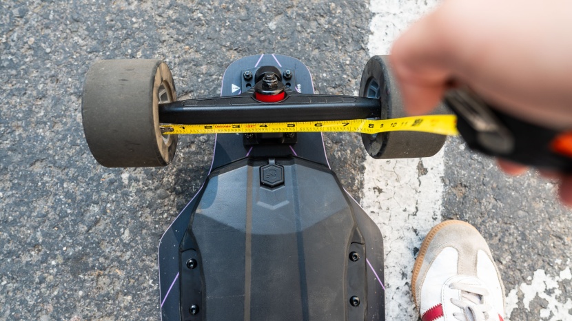 electric skateboard - truck width is one indicator of stability. by measuring and charting...