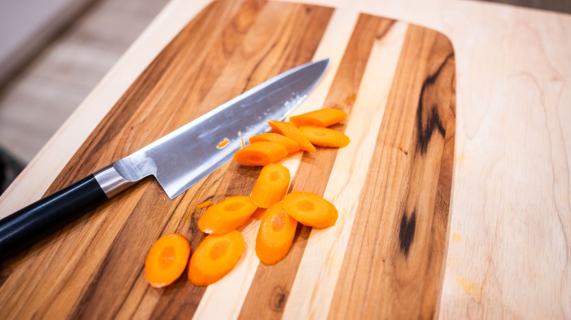 babish high-carbon 8&quot; - making the specific cuts we wanted for our food was no sweat using...