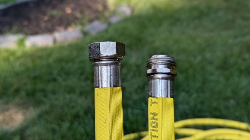 dramm colorstorm premium - the female coupling (left) is pleasant to use with your hand or a...