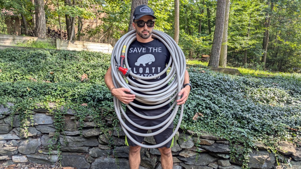 eley polyurethane - we used all 100 feet of the eley to water our garden and yard...