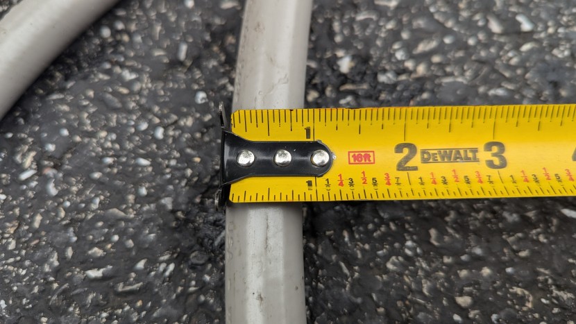 eley polyurethane - the interior diameter of the hose conduit is 5/8 inches but the...