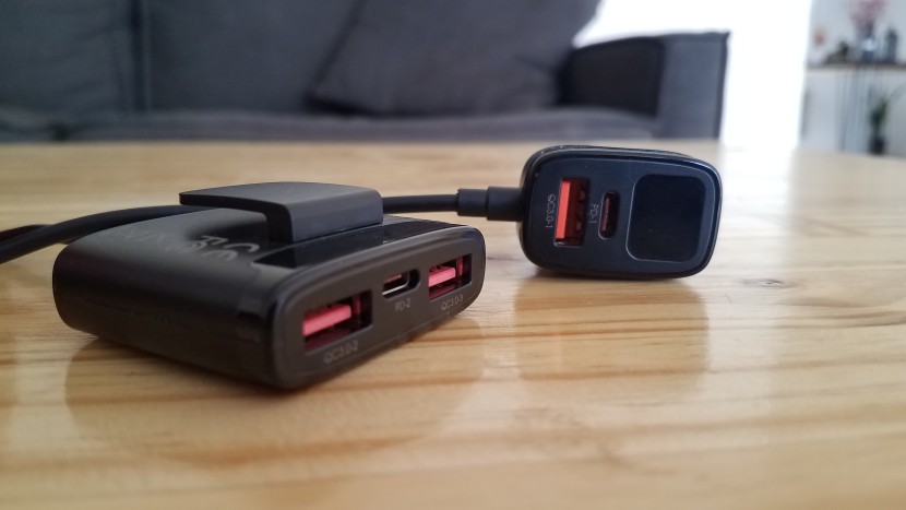 charger - tthe tollefe features a 12 volt adapter with 2 ports, and an...